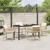vidaXL Garden Dining Set 5 pcs Beige Poly Rattan