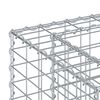 vidaXL Gabion Raised Bed Silver 90 x 50 x 80 cm Galvanised Steel