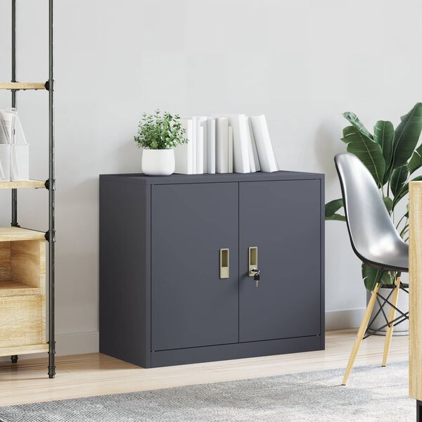 vidaXL Storage Cabinet Anthracite 80 x 40 x 70 cm Steel