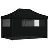 vidaXL Party Tent Folding Black 279 x 410 x 315 cm Oxford Fabric