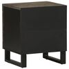 vidaXL Bedside Cabinet Black 40x33x46 cm Solid Wood Mango