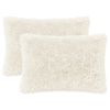 vidaXL Cushion with Pillow HEERLEN 2 pcs White PV Fleece