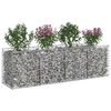 vidaXL Gabion Raised Bed Silver 200 x 50 x 60 cm Galvanised Steel