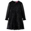 vidaXL Kids' Dress with Long Sleeves Black 92