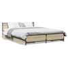 vidaXL Bed Frame with Drawers without Mattress Sonoma Oak 120x190 cm Small Double