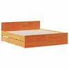 vidaXL Bookcase Bed without Mattress Wax Brown 140x190 cm Solid Wood Pine