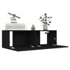 vidaXL 4 Piece TV Cabinet Set Black Engineered Wood