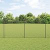 vidaXL Fence with Post Grey 1.4 x 10 m Steel and PVC