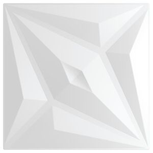 vidaXL Wall Panels 12 pcs White 50x50 cm XPS 3 m² Star