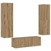 vidaXL Wall Mounted TV cabinets 3 pcs Artisan Oak Engineered Wood
