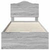 vidaXL Bed Frame with Drawer Grey Sonoma 75 x 190 cm Engineer Wood