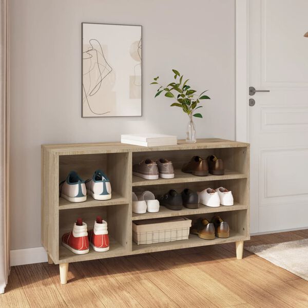 vidaXL Shoe Cabinet Sonoma Oak 102x36x60 cm Engineered Wood