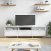vidaXL TV Cabinet High Gloss White 150x30x44.5 cm Engineered Wood