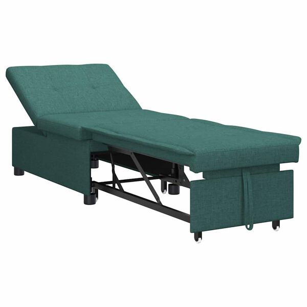 vidaXL Sofa Bed Dark green 194 x 67 x 37 cm Fabric
