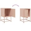 vidaXL Bedside Cabinet Pink 36x39x60.5 cm Steel