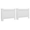 vidaXL Radiator Covers 2 pcs White 112x19x81.5 cm MDF
