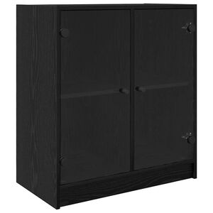vidaXL Side Cabinet Black Oak 68 x 37 x 75.5 cm Engineered Wood