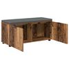 vidaXL Hall Bench with Cushion with Storage Old Wood 100 x 38 x 46 cm