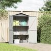 vidaXL Garden Shed Grey 116x45x175 cm Galvanised Steel