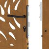 vidaXL Garden Gate 100x175 cm Weathering Steel Flame Design
