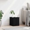vidaXL Storage Box Black Oak 30 x 35 x 35 cm Engineered Wood