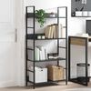 vidaXL 4-Layer Book Shelf Black 60x27.6x124.5 cm Engineered Wood