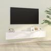 vidaXL Wall TV Cabinets 2 pcs White 100x30x30 cm Engineered Wood