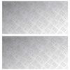 vidaXL Stair Tread Rectangular 2 pcs Silver 80 x 40 cm Aluminium