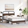 vidaXL Bed Frame without Mattress 120x200 cm Brown Oak Engineered Wood