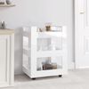 vidaXL Kitchen Trolley High Gloss White 60x45x80 cm Engineered Wood