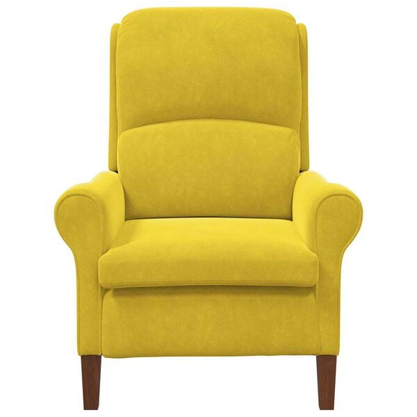 vidaXL Armchair Yellow 76 x 94 x 102 cm Velvet