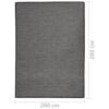 vidaXL Outdoor Flatweave Rug 200x280 cm Grey