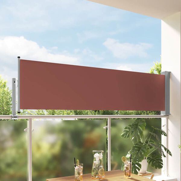 vidaXL Patio Retractable Side Awning 80x300 cm Brown