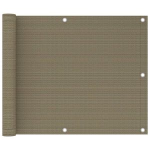 vidaXL Balcony Screen Taupe 75x300 cm HDPE