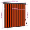 vidaXL Outdoor Roller Blind 160x250 cm Orange and Brown