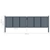 vidaXL Fence Gate Anthracite 404x100 cm Steel