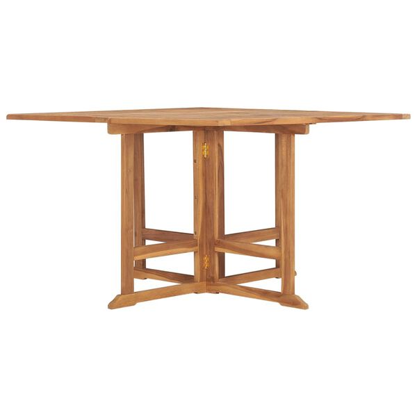 vidaXL Folding Garden Dining Table 110x110x75 cm Solid Wood Teak