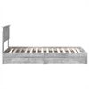 vidaXL Storage Bed Concrete Grey 90 x 200 cm Engineered Wood
