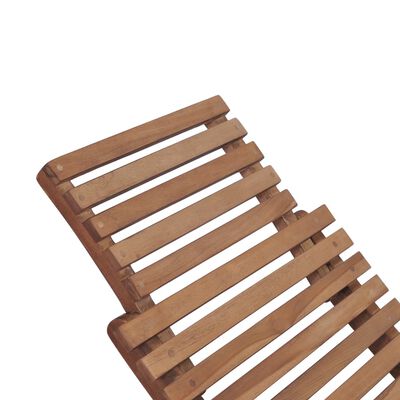 vidaXL Folding Sun Loungers 2 pcs Solid Teak Wood