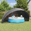 vidaXL Pool Dome Folding Manual Black 592 x 590 x 275 cm