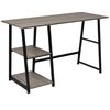 vidaXL Desk | Grey and Oak | MDF and Metal | Medium | Desk | Rectangular