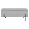 House Nordic Bench with Storage Luna Light Grey