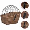 vidaXL Bike Rear Basket with Cover 55x31x36 cm Natural Willow
