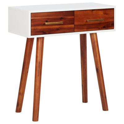 vidaXL Console Table 70x30x75 cm Solid Acacia Wood and MDF