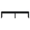 vidaXL 2-Seater Garden Bench Black 203.5x44x45 cm Solid Wood Pine