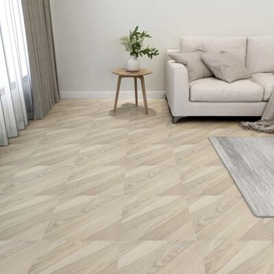 vidaXL Self-adhesive Flooring Planks 20 pcs PVC 1.86 m² Beige Striped