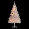 vidaXL Artificial Pre-lit Christmas Tree with Baubles White 210 cm