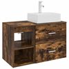 vidaXL Bathroom Furniture Set 2 pcs Smoked Oak Engineered Wood