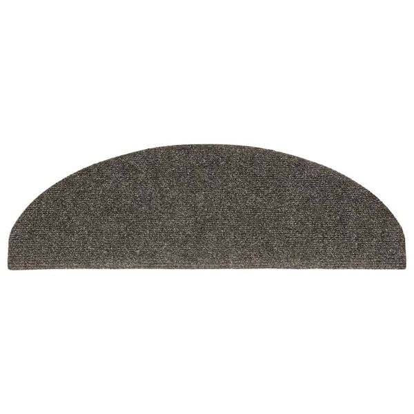 vidaXL Stair Mats Self-adhesive 5 pcs 65x21x4 cm Anthracite Half Round Large