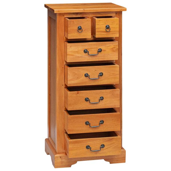 vidaXL Chest of Drawers Natural 45 x 35 x 100.5 cm Solid Mahogany Wood